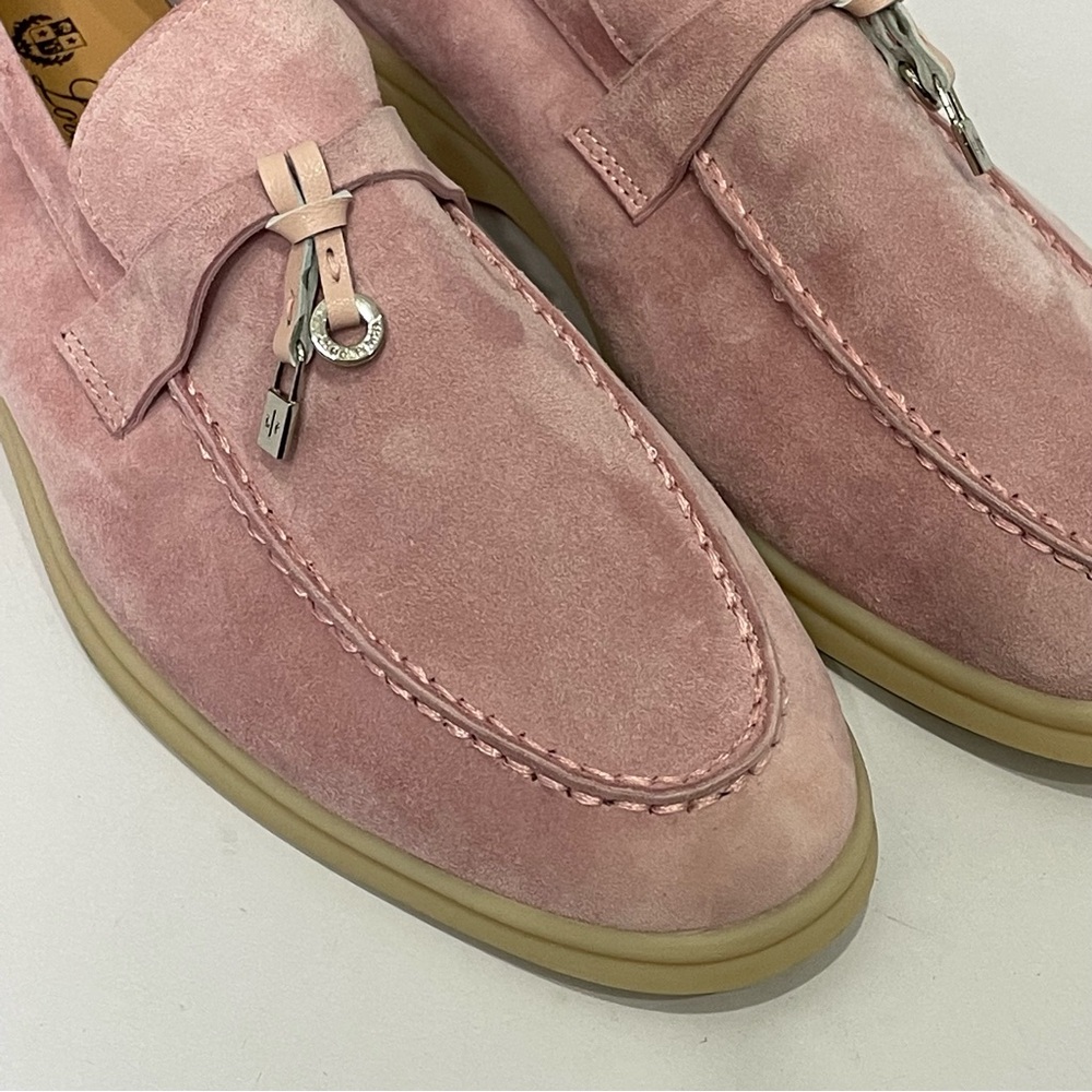 Loro Piana Women's Pink Loafers - Picture 3 of 6